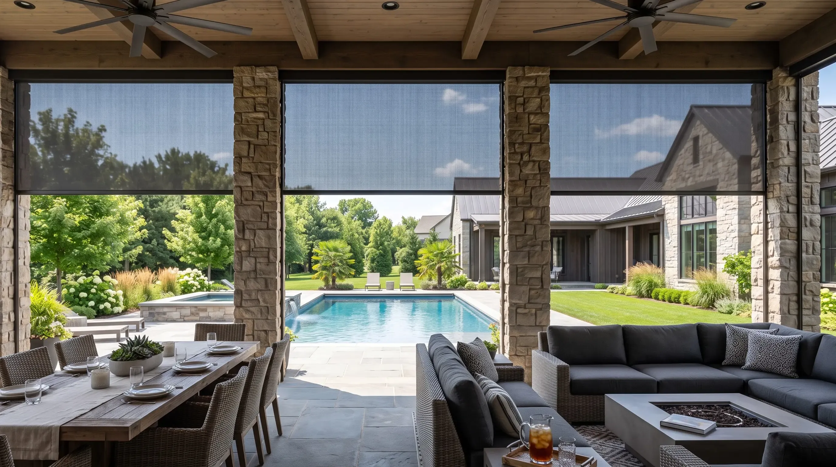 Outdoor window treatment installation