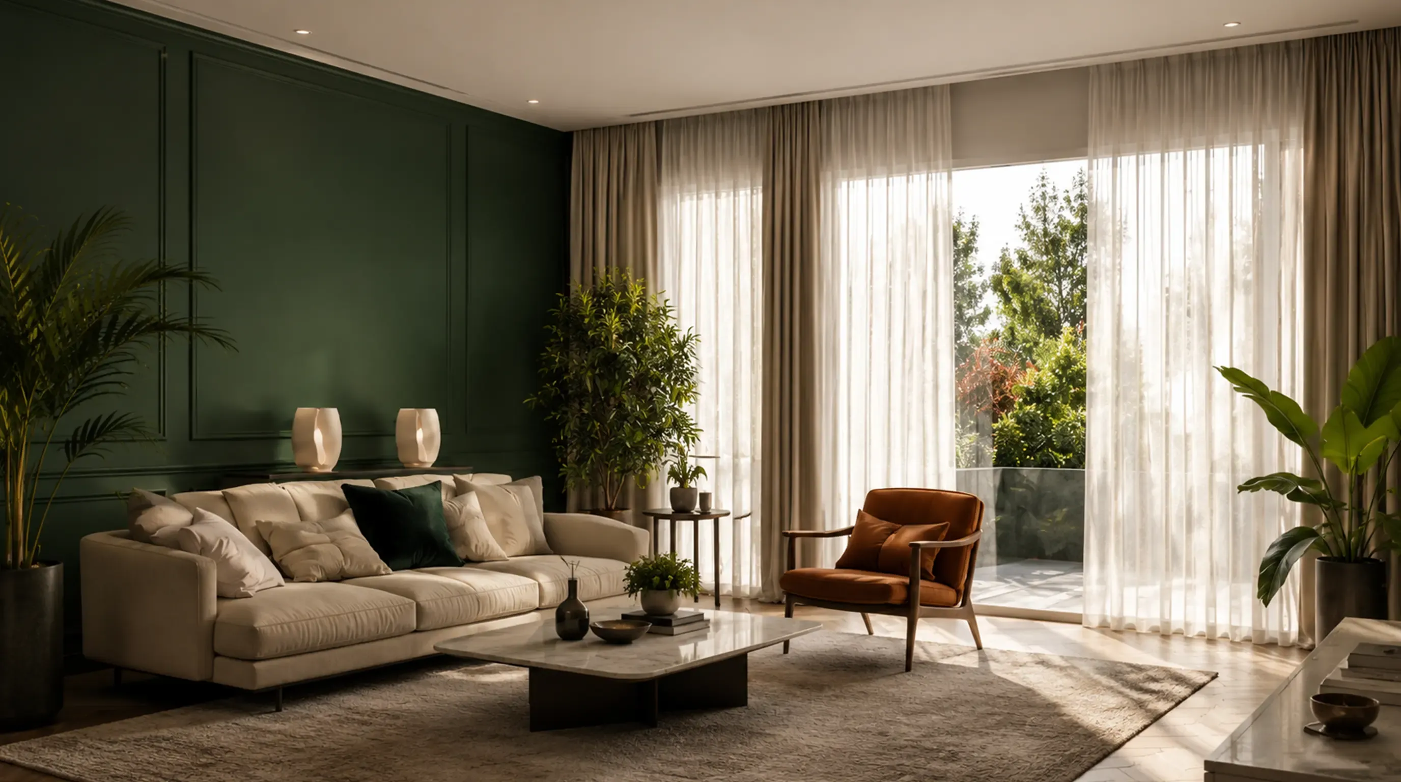 Custom window treatment in a office