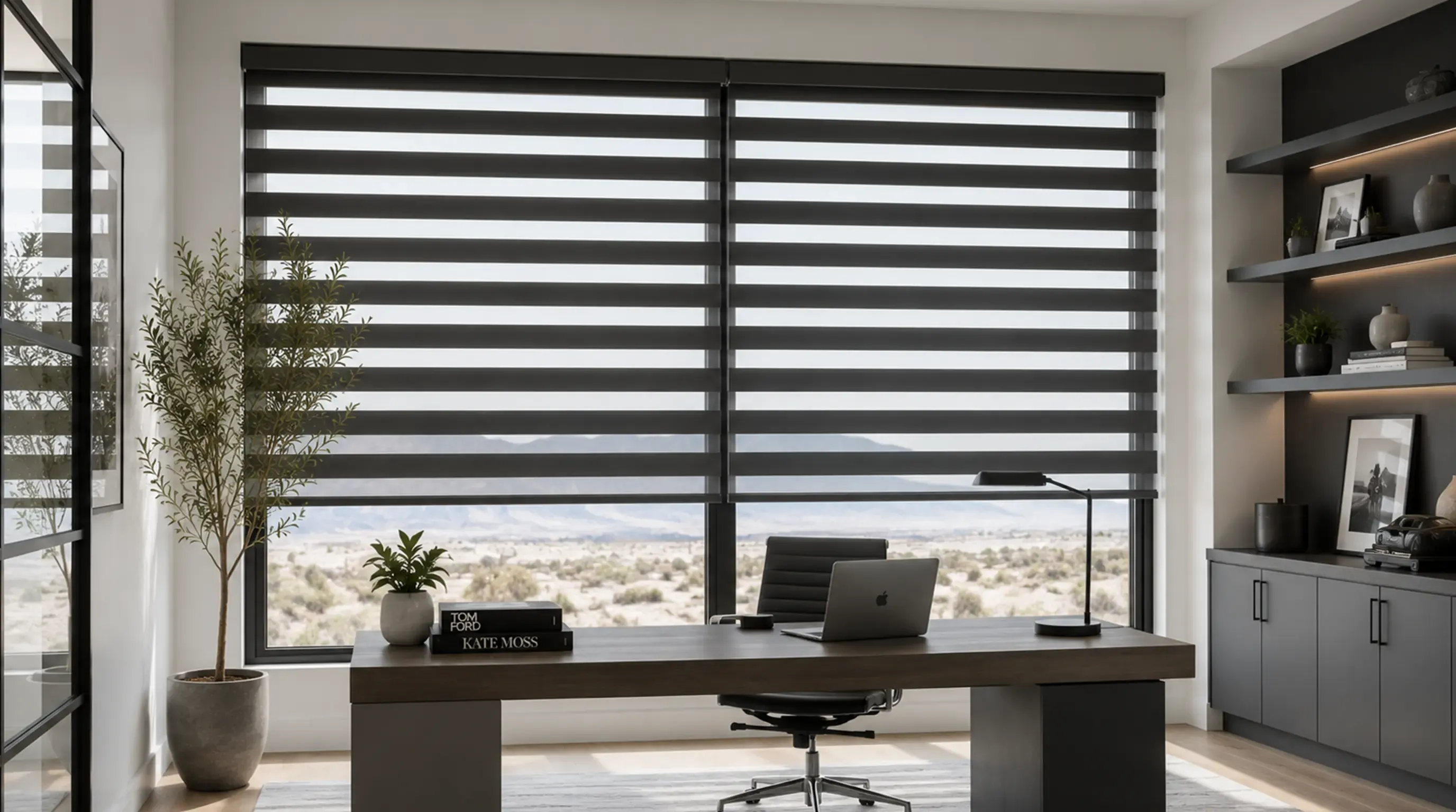 Living Room window treatment installation