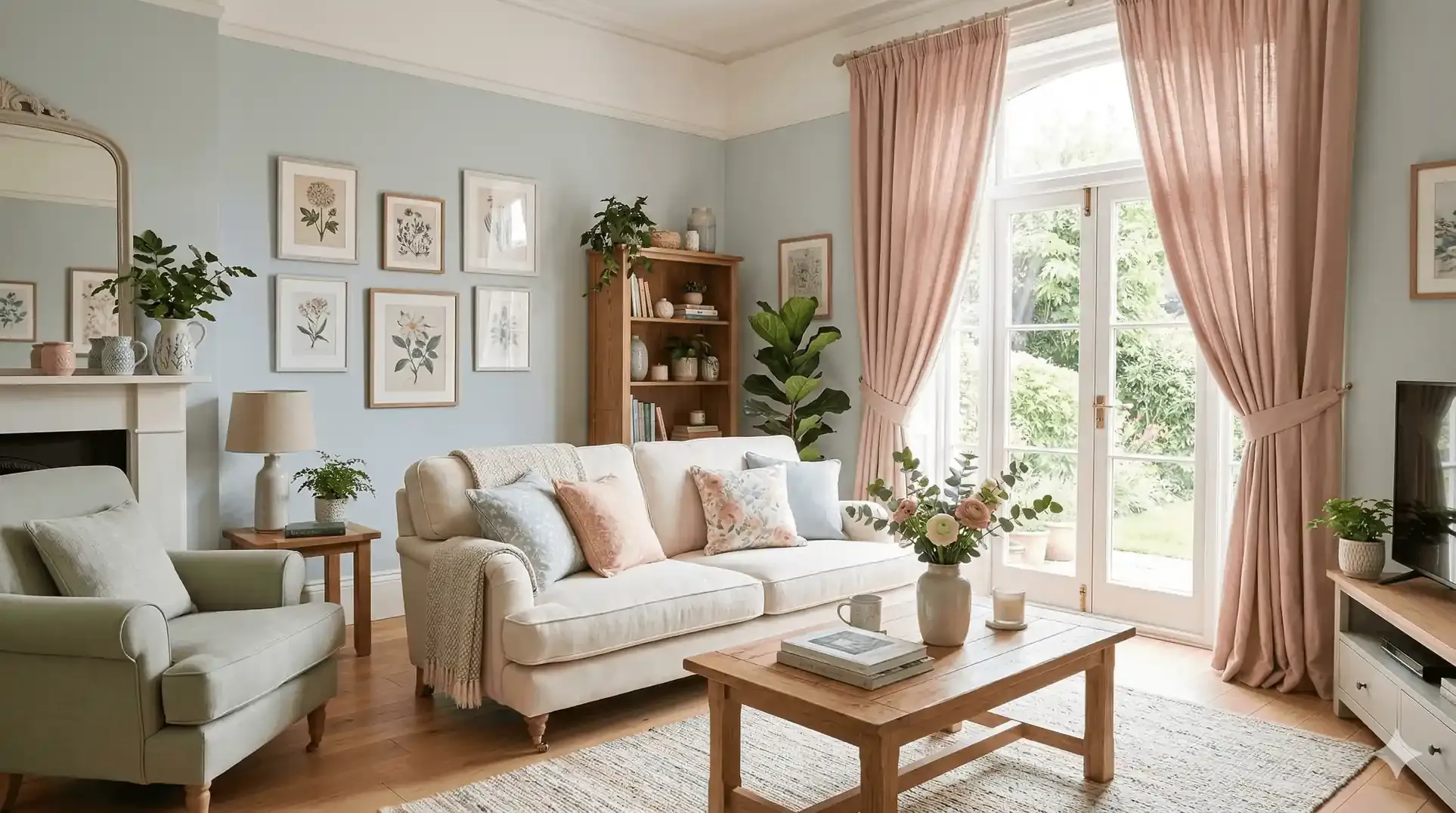 Drapes in a living room