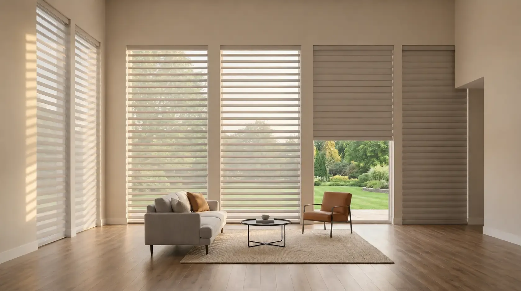 Living Room window treatment installation